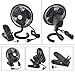 TN TONNY Clip-on Fan, AC 110V 6 Inch Adjustable Clip Table Fan with 2 Speeds Wind, Personal Cooling Fan with 6 Foot Cord and Plastic Safety Grill, Black