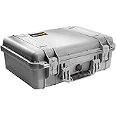 Pelican 1600 Case With Foam (Silver)