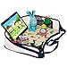 DMoose Kids Travel Tray, Toddler Car Seat Lap Activity Tray with Padded Comfort Base, Side Walls, Mesh Snack Pockets, Tablet Holder, Waterproof Car Seat, Stroller, Airplane Play and Learn Area (Black)