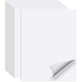White Printable Sticker Paper, 20 Sheets Printable Sticker Paper, Laser/Inkjet Printing- Matte White, Letter Size (8.5" x 11")