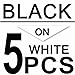 5 Pack Laminated Tapes Black on White Compatible for Brother P-touch Label Makers Tz Tape TZ231 TZe231 TZ-231, 0.47