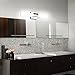 ECOBRT 17.7 inch 10W LED Vanity Lights Fixtures Stainless Steel Cool White Light 6000K IP44 Modern Bathroom Vanity Mirror Front Lights fixtures