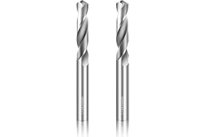 HOYUSK 1/4" Drill Bits Solid Carbide Drill Bits, Tungsten Carbide Drill Bit Set, Metal Drill Bit Set for Stainless Steel Hardened Steel Cast Iron Alloy Copper, 2-Pieces