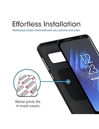 Soporte para auto TechMatte MagGrip Mini CD Magnetic Mount Car Holder para Smartphones, incluidos iPhone X, 8, 7, 6, 6S, Galaxy S8, S7, S7 Edge - Negro.