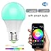 Konxie LED WiFi Smart Lights Bulb, Compatible with Alexa and Google Assistant and IFTTT,e27 a19 RGBW Edison Bulb, No Hub Required, Music Mode,Sunrise, Sunset Mode