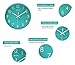 SonYo Indoor Non-Ticking Silent Quartz Modern Simple Wall Clock Digital Quiet Sweep Movement Office Decor 10 Inch (Bluegreen)