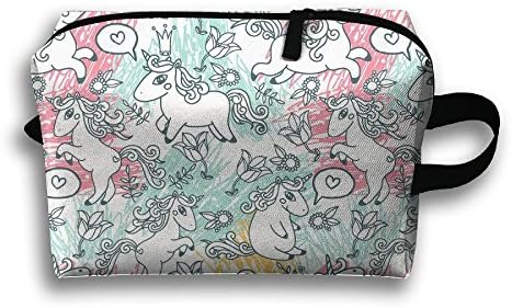 Jnunomkig Storage Bag Unicorn Boyes Receiving Bag With Plain Oxford Floral Cloth For Women/Girls Multi-function Cosmetic Sewing Kit Stationery &amp; Make-up