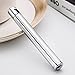 Navpeak Long Strip Refillable Butane Gas Cigarette Lighter Wheel Fire Starter for Men&Women (Butane Not Included) (Silver)