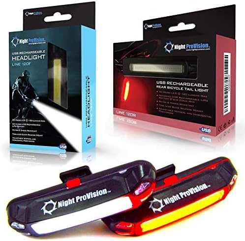 Night Provision LINE-120F USB Bicycle Headlight Rechargeable Front White 120 Lumen COB LED