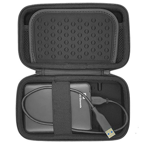 sisma Portable External Hard Drive Case for WD Elements My Passport Ultra For Mac Seagate Expansion Backup Plus Slim Toshiba Canvio Basics 500GB 1TB 2TB 2.5 inch HDD, Black SCB171101HC-S-B