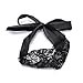 Miswilsi Couples Games Flirt Tools Soft Black Adults Toys Lace Bracelets Eye Mask and Handcuffs Lace Handcuffs Blindfolded Mask