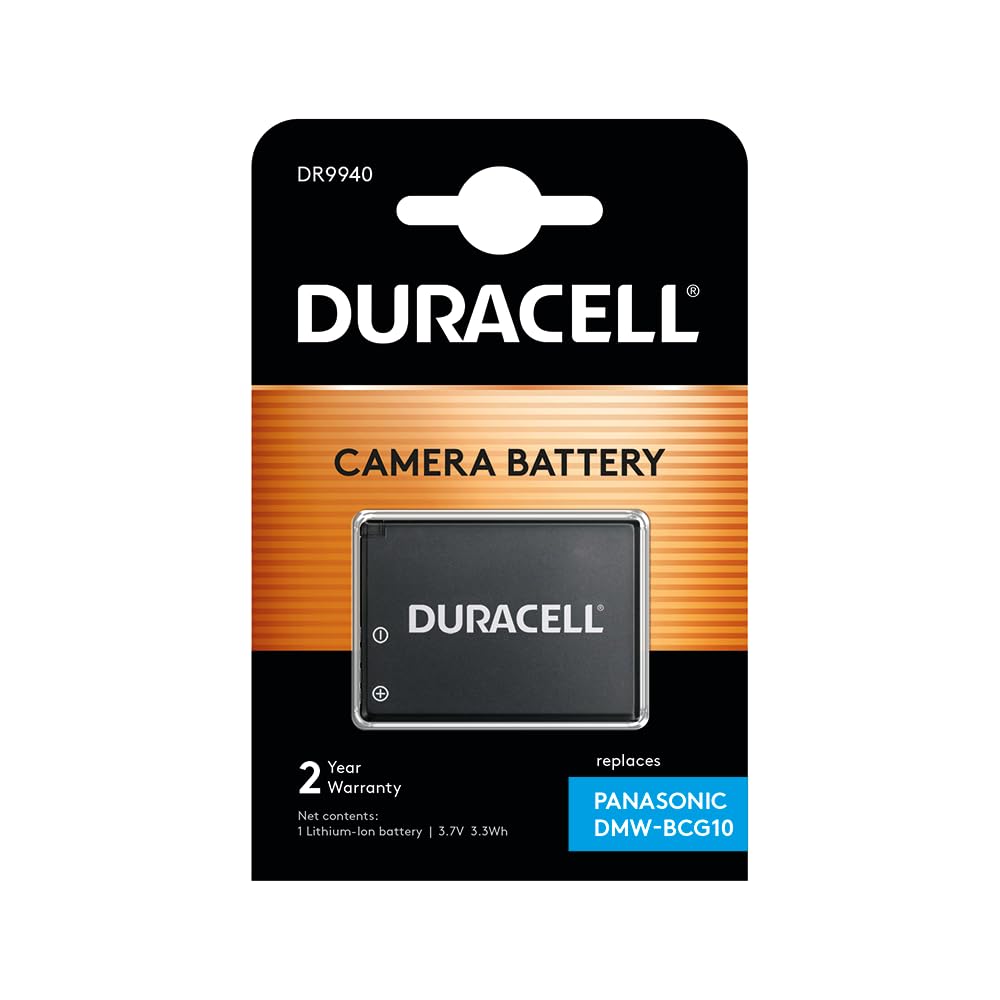 Duracell DR9940 Replacement Digital Camera Battery for Panasonic DMW-BCG10 Battery, 9.0 cm*41.0 cm*30.0 cm