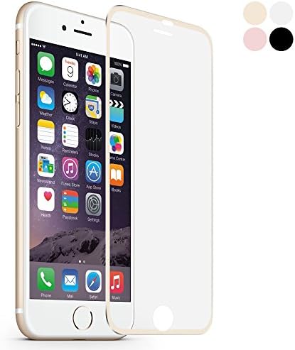 Metal 3D Full Coverage iPhone 8 Plus Screen Protector iPhone 7 Plus Tempered Glass Film Case Friendly Bubble Free (GOLDEN)