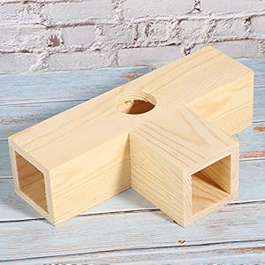YOUTHINK Tunnel in Legno di Cavia Tunnel per Animali Domestici Tubo Giocattolo Piccoli Animali Domestici Nido…