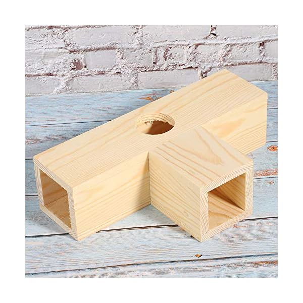 YOUTHINK Tunnel in Legno di Cavia Tunnel per Animali Domestici Tubo Giocattolo Piccoli Animali Domestici Nido…