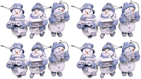 Snow Buddies Flurry Train Engine, Blizzy Boxcar, Powder Caboose Hanging Ornaments - Set of 12