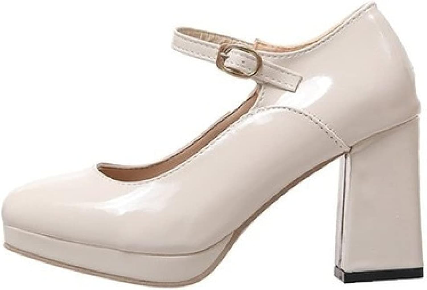 Amazon.com | Women's Classic Retro Mary Jane Platform Oxford Non-Slip Square Mid Heel Dress 