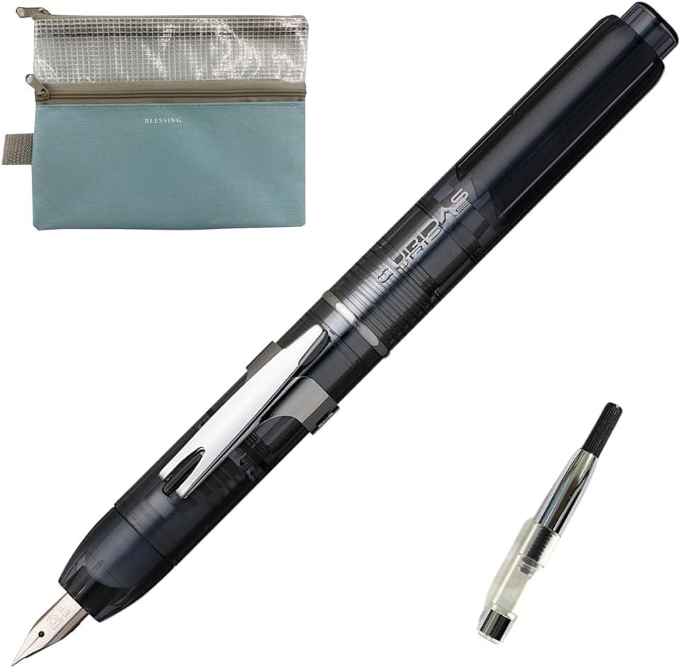 Platinum Curidas PKN7000 Full Nib Pen with Converter Set (#7 Graphite Smoke, F (Fine))