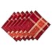 DII Traditional Harvest Wheat Jacquard Collection Thanksgiving Fall Table Décor Damask Cotton, Square Napkin Set, 20x20, Burnt Orange Pumpkin Vine, 6 Piece