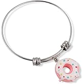 Emerald Park Jewelry Donut (Pink White Icing Sprinkles) Fancy Bangle