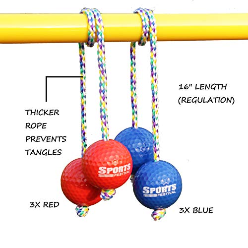 Sports Festival Metal Ladder Ball Game Set, Outdoor Ladder Golf with