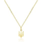 Ukrainian Trident Tryzub Necklace – 1 cm Minimalist Pendant on Dainty Cable Chain, Solid .925 Sterling Silver Necklace, Durable & Elegant Ukraine Jewelry Gift for Women
