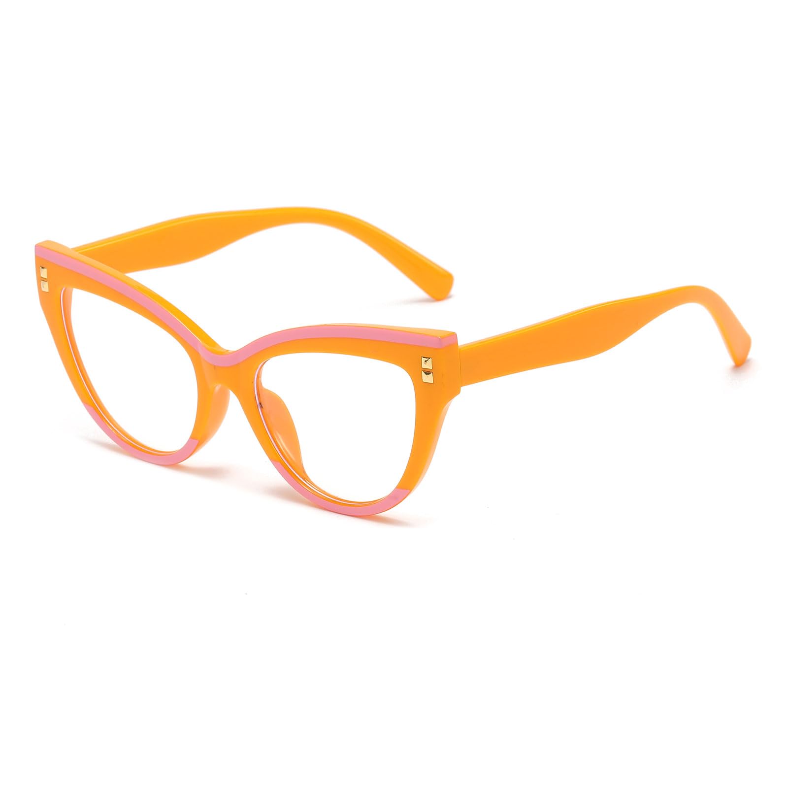 LJCZKA Cat Eyes Blue Light Glasses for Women Cat Eye Computer Glasses Anti Eyestrain for Texting Gaming Reading