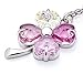 Kisaragi Cell Phone Strap 027 Four-Leaf Clover - Gradation(Pink3+Crystal Aurora)