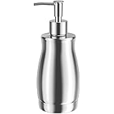 ARKTEK Soap Dispenser Stainless Steel 13.5 Oz - Liquid Hand Lotion Dispenser with Brushed Nickel Pump, Refillable Dishwashing Soap Dispenser Dish Soap for Kitchen, Bathroom, Countertop - Silver