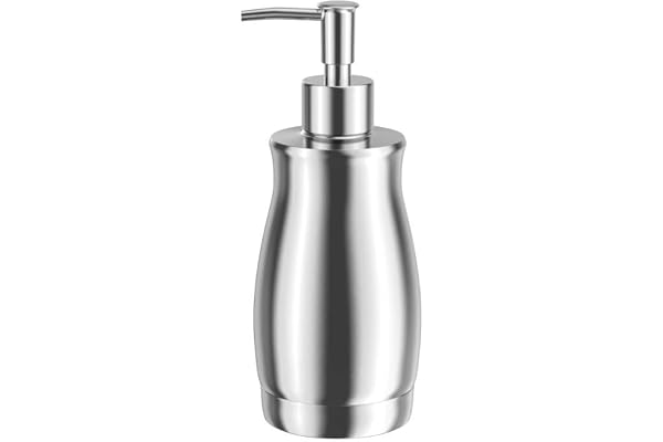 ARKTEK Stainless Steel Countertop Soap Dispenser 13.5 Oz - Rust and Leak Proof Liquid Hand Soap Pump, for Kitchen Sink, Count