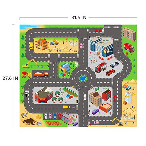 Engineering Construction Vehicles Toys Sets, with Play City Mat, Toy Trucks, Mini Pull Back Cars Playset, Toy Gift for Boys, Girls, Kids & Toddlers