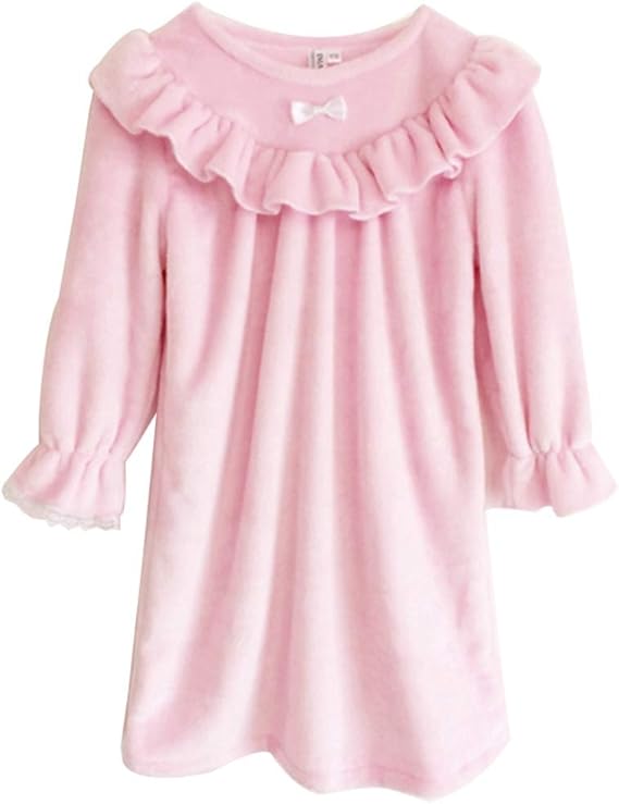 Amazon ルームウェア パジャマ 子供 ガールズ 女の子 ワンピース フランネル サンゴ ふわふわ あったか もこもこ 姫系 ゆったり 厚手 ソフト 秋冬で可愛いに演出 柔らかい 部屋着 100 110 1 130 140 パジャマ 通販