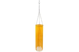 EONBES Tassel Windsock, Ribbon Wind Streamer for Outdoor and Indoor Decorations, 37.5-Inch (Yellow)
