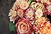 Meiliy 1 Bunch 8 Pcs Artificial Rose Dahlia Daisy Flower Bouquet Bride Bridesmaid Holding Flowers for Home Hotel Office Wedding Party Garden Craft Art Decor, Red&Orange
