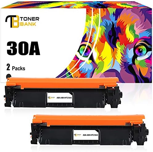 Toner Bank Compatible Toner Cartridge Replacement for HP CF230A 30A M203dw M227fdw HP Laserjet Pro MFP M203dw M227fdw M227fdn 203dw 27fdw 227fdn HP Laserjet Pro M203d M203dn M227sdn -2Pack