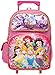 Princess Cinderella Belle Rapunzel Ariel 16 inches Large Rolling Backpack