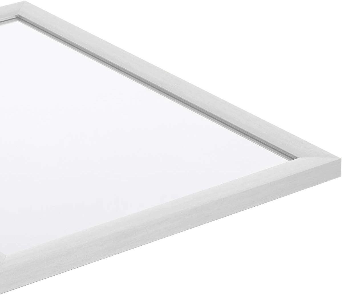 Basics Rectangular Wall Mirror - 20" x 28", Standard Trim, Nickel: Home & Kitchen