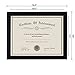 SONGMICS Document Frame for 8.5 x 11 Inches Certificate, Diploma Picture Frame, 8.5 x 11 Inches, Glass Front, Wooden, Black URPF08BK