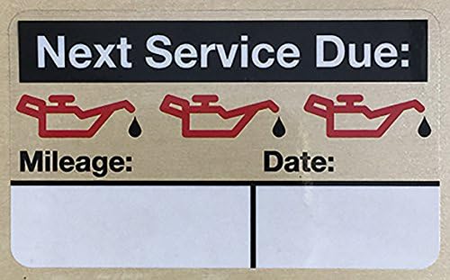 Oil Change Stickers (1000+ Count) FREE Sharpie with order!!!