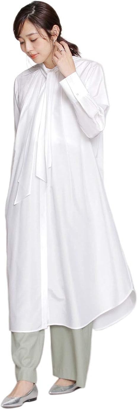 Amazon Co Jp ナノ ユニバース Nano Universe シルキータッチボータイワンピース 長袖 服 ファッション小物