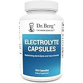 Dr. Berg Electrolyte Capsules - Electrolyte Supplements for Supporting Energy, Endurance, and Hydration - Sugar Free, No Maltodextrin, Keto Friendly - 160 Caps