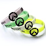 PS4 Game Overwatch Logo Luminated Silicone Wristbands Rubber Bracelet Glow in the Dark