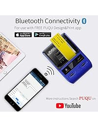 puqu Smartphone Thermal Label Printer Q20 con conectividad Bluetooth móviles (Azul)
