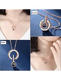 Firsteel Collar para el Día de la Madre con 100 idiomas, con texto "I Love You"