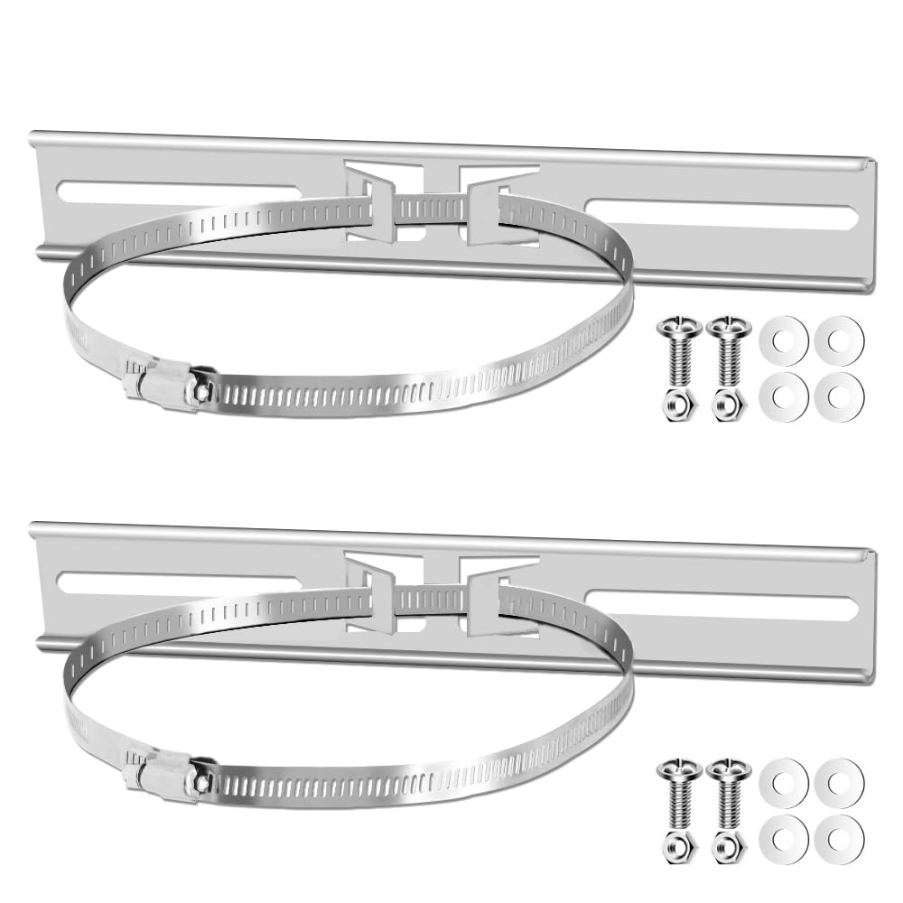 Photo 1 of HUIXHAO Stainless Steel Column Support Kits, Pole Mounting Kits, 50 * 400 mm (1.97 * 15.75 inch) Stainless Steel Bracket Suitable for Waterproof Junction Box