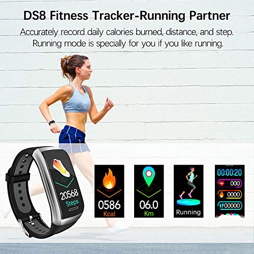Fitness Tracker Watch, Activity Tracker with Heart Rate Monitor, 1.14'' Color Screen Fitness Watch with Blood Pressure Monitor Sleep Monitor, Pedometer Calories Counter Smart Watch (Grey)