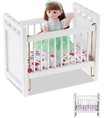 Odoria Maletín Miniatura 1/12 Para Casa De Muñecas – Accesorio De Madera Decorativo, Blanco