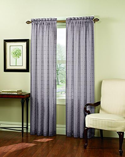 Curtain Closeout Avery Lined Sheer Curtain Panel, Wisteria, 54 x 63"