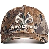 Realtree Men's Hunting Camo Hat with 3D Embroidered Antler Logo Hats