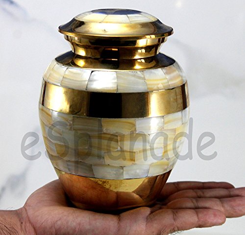 eSplanade Cremation Urn Memorial Container Jar Pot | Ceramic Urns | Brass Urns | Metal Urns | Burial Urns | Memorial Urns - Thumbnail 3
